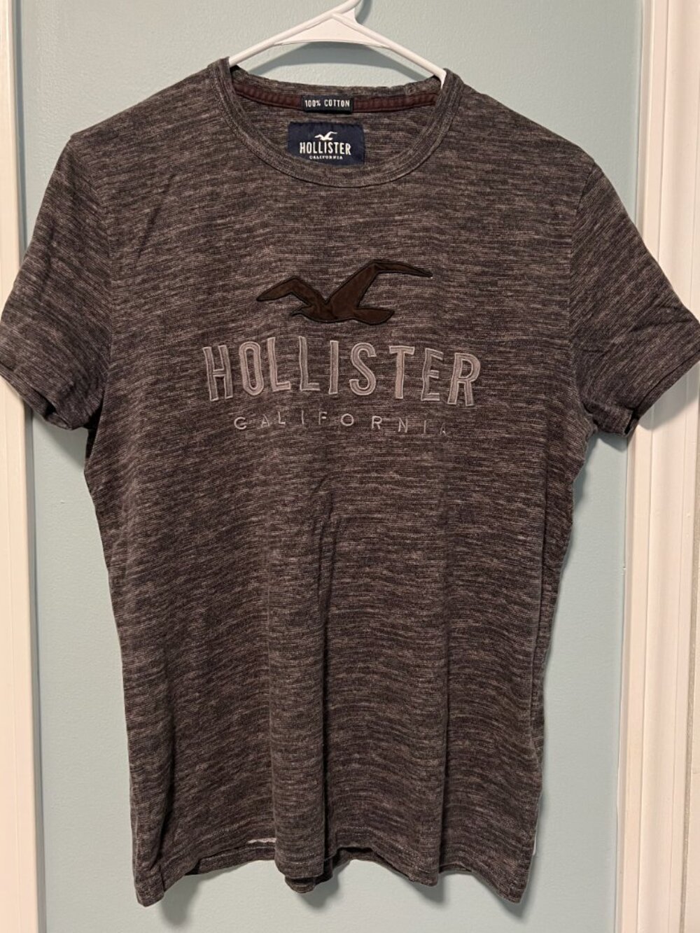 Gray Hollister California T-Shirt Mens' Small 100% Cotton
